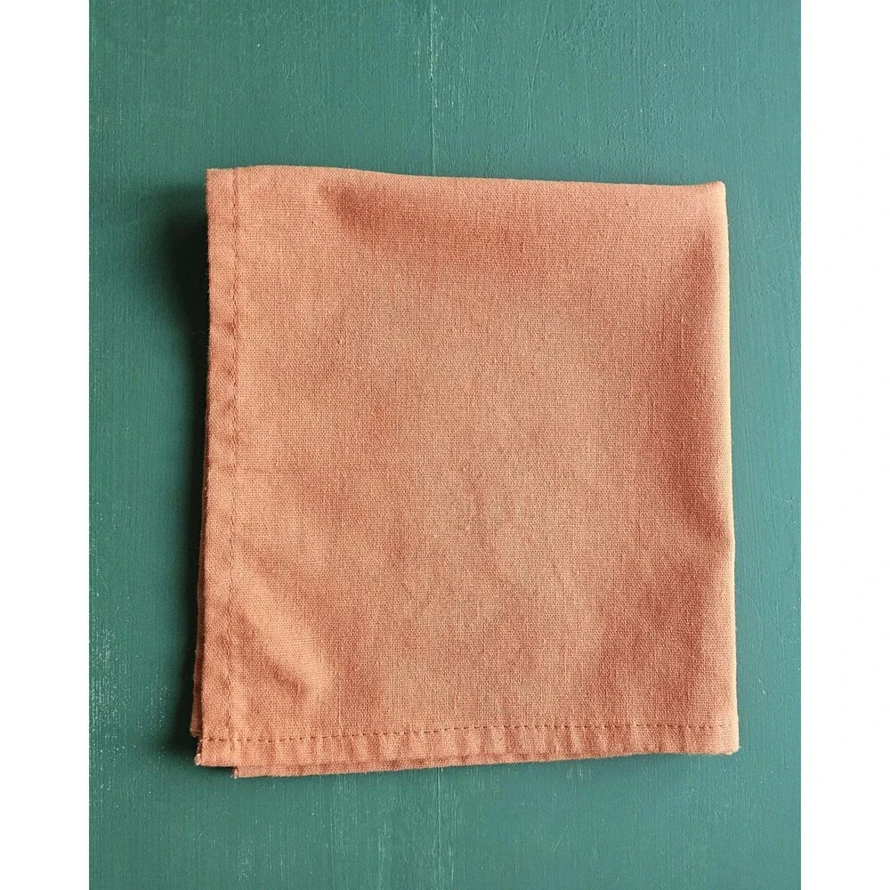 Set of 2 Linen Dinner Napkins Orange 14